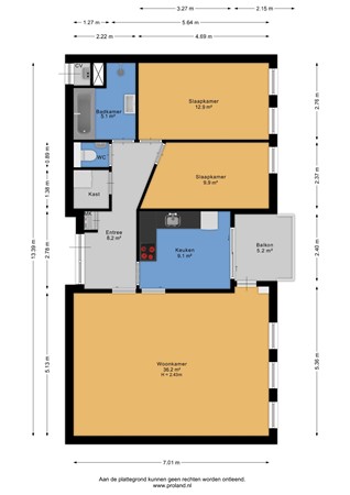 Floorplan - S.O.J. Palmelaan 255, 9728 VJ Groningen